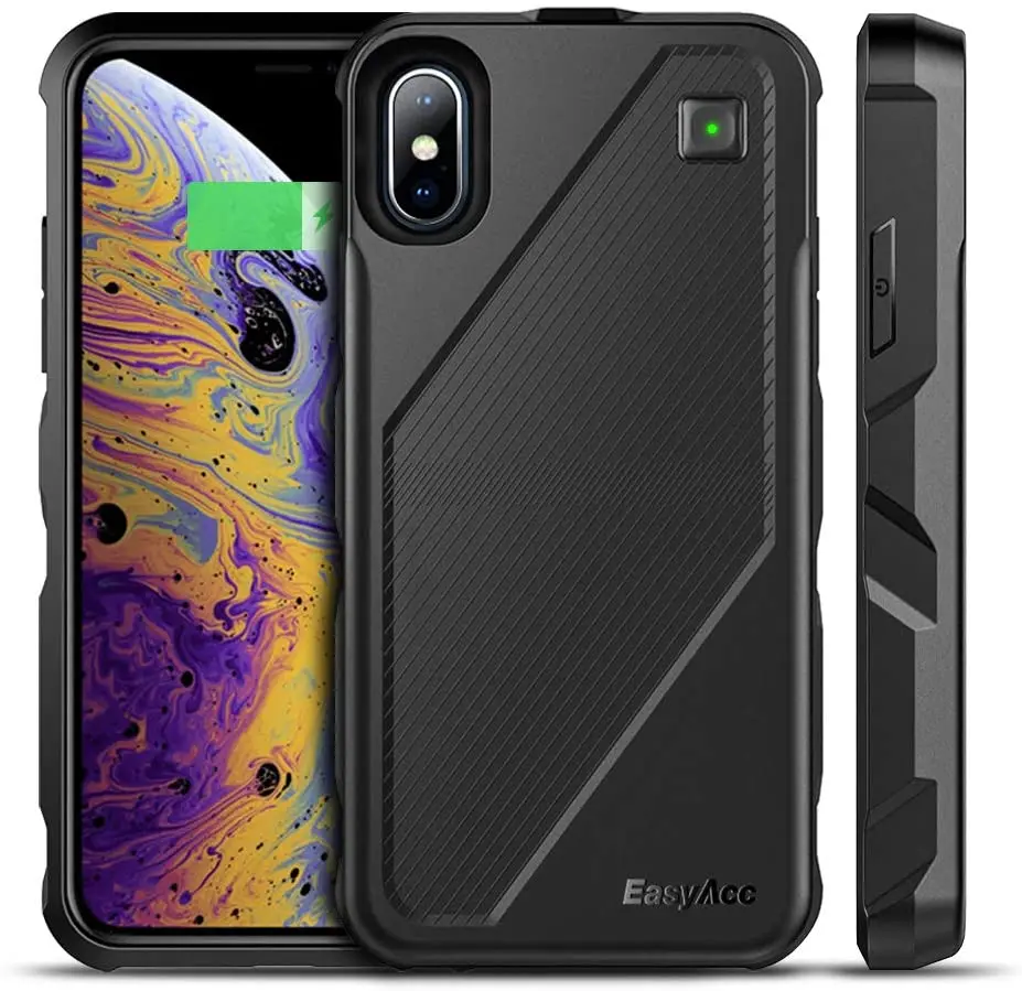 Зарядное устройство EasyAcc для iPhone Xs/X 5000 мАч беспроводное зарядное Qi чехол XS X Лидер