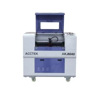 acctek ce standard mini knife table 600400 arylic fiber laser engraving machines co2 laser cutter