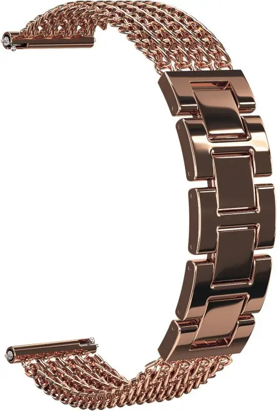 Strap metal gsmin four chain 22 for Ticwatch Pro -Rose