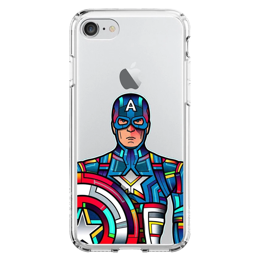 Гелевый Чехол-подставка из ТПУ для Apple Капитан Америка IPhone 6 | Plus 7 8 чехол костюма