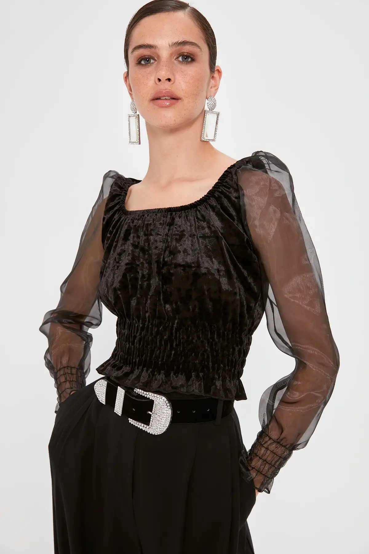 Trendyol рукав с деталью Bluz TPRAW20BZ1192| |