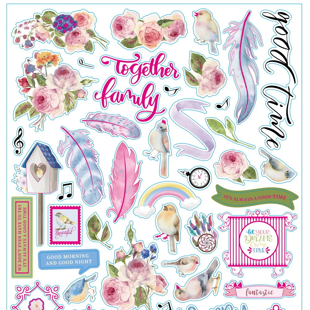 Творческий путь 124 шт. аксессуары для скрапбукинга товары рукоделия печатные