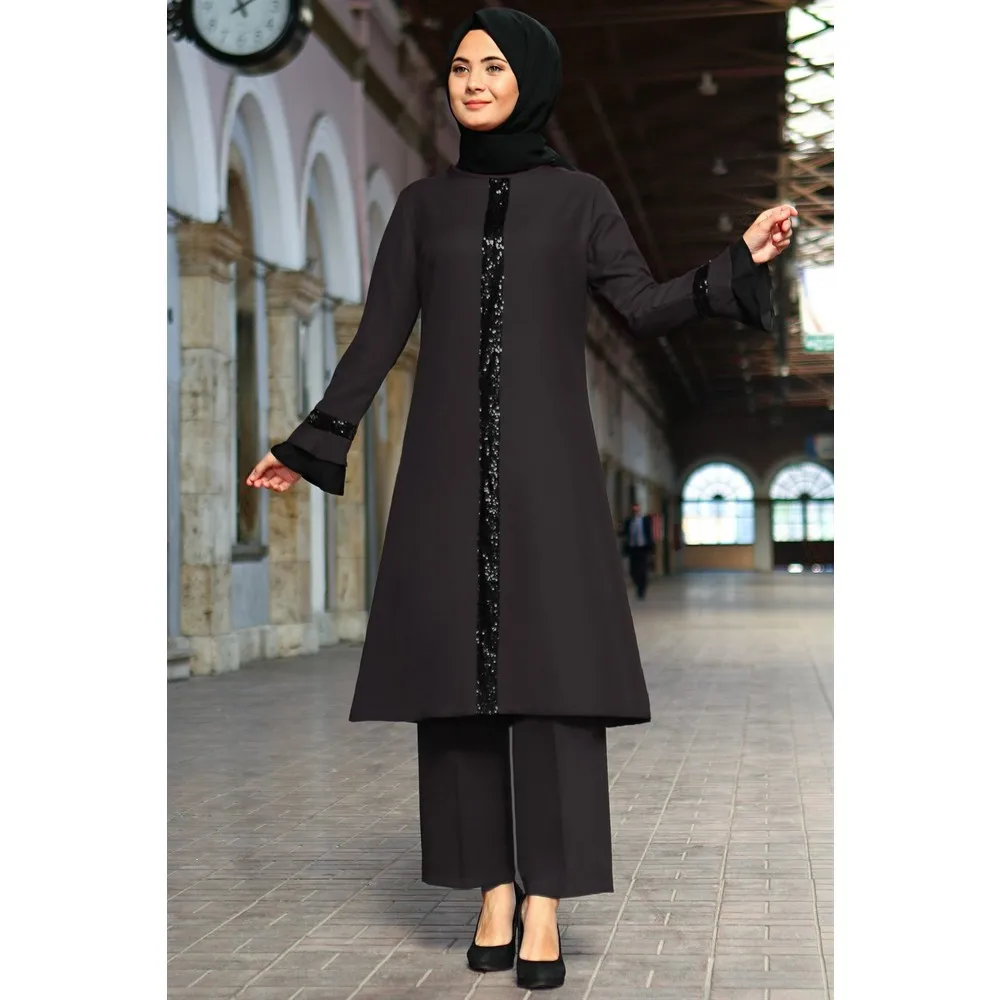 

Muslim Woman Clothes Turkey 2 In 1 Spring/Summer New Season Tunic Pants Lux Dual Set Large Size Casual Ensemble Femme Musulmane Tapis De Prire Islam Robe Arabe Enfants Fille Hijab Tenu Aid Vestidos Musulmanes Mujer