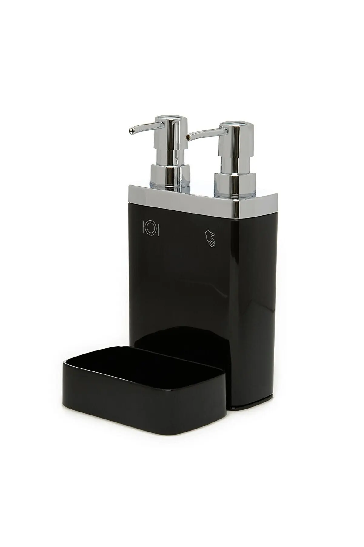 Kitchen accessories Sink Countertop Liquid Hand Soap Dispenser Pump Bottle Caddy with Storage Compartment Holds Stores Scrubbers