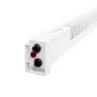 Плинтусный обогреватель Мегадор MG100 - 400Вт -для подключения к внешнему терморегулятору. Белый. Длина - 1метр. Левый