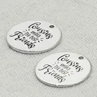 Братья сделать лучшие друзья, ожерелье, оптовая продажа делая чудо выгравированы кулон, сделай сам, ювелирное изделие, семья, подвески, 5 шт.лот, 22 мм