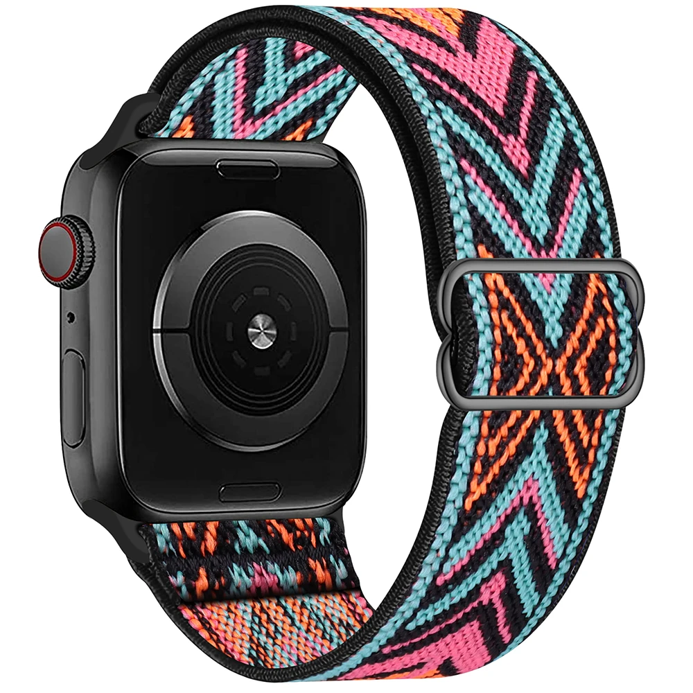 Scrunchie Strap For Apple watch band 44mm 40mm 38mm 42mm 41mm 44mm Nylon bracelet correa iWatch Serie 4 5 3 2 1 SE 6 7 45mm 41mm