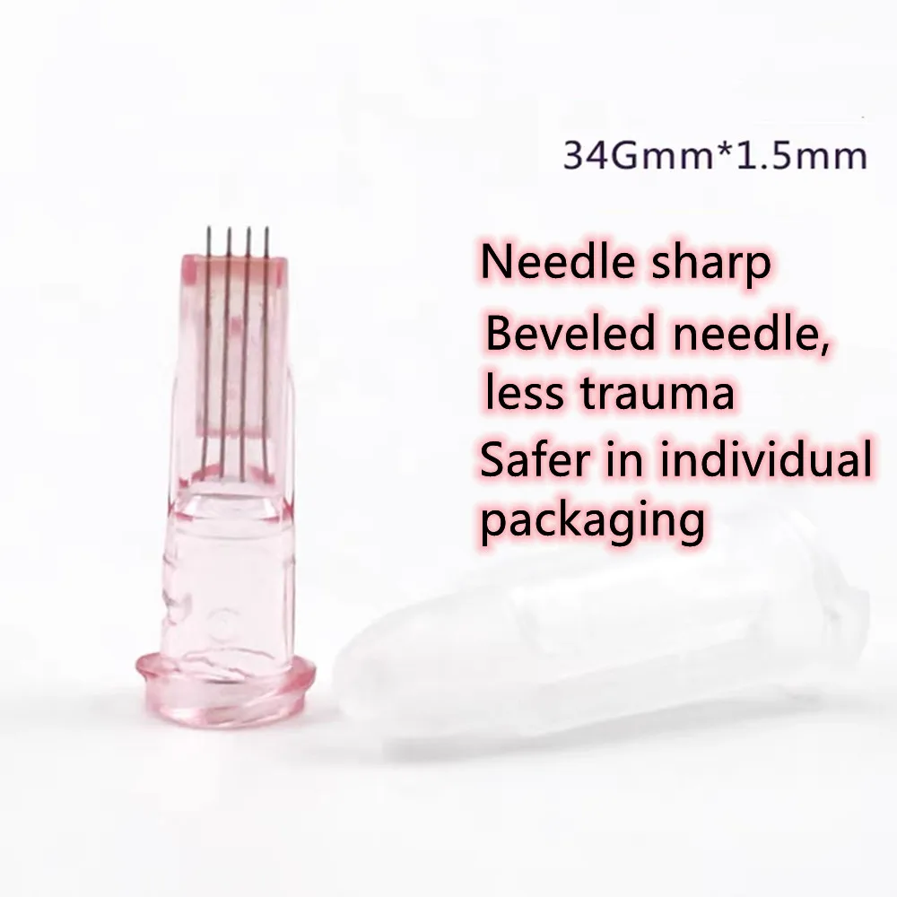 

1pc Hand Multi 4Pin 5pin Crystal Needle for Dermal Filler Injector Water Mesotherapy Injection Microneedle Meso Gun Micro Needle