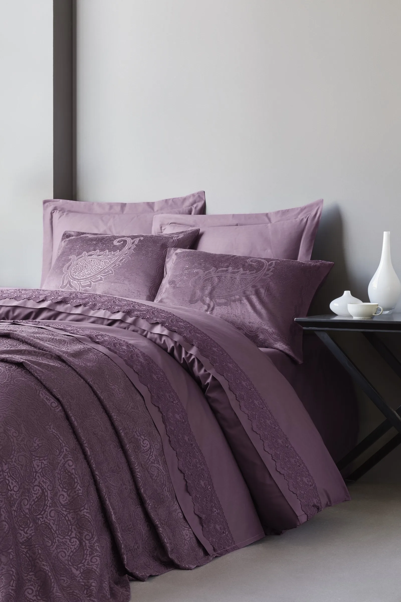 

Cotton Box Turkey Double Duvet Duvet Cover Bed Sheet Pillowcase King Size Duvet Cover Bedding 100% Cotton Bedroom, Pique, Jacqua