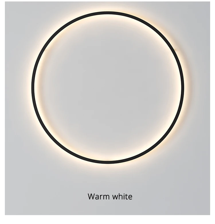 Simple Ring Circle Led Wall Lamps Living Room Decoration Living Room Bedroom Bedside Aisle Corridor Moon Indoor Lighting Fixture sconce light