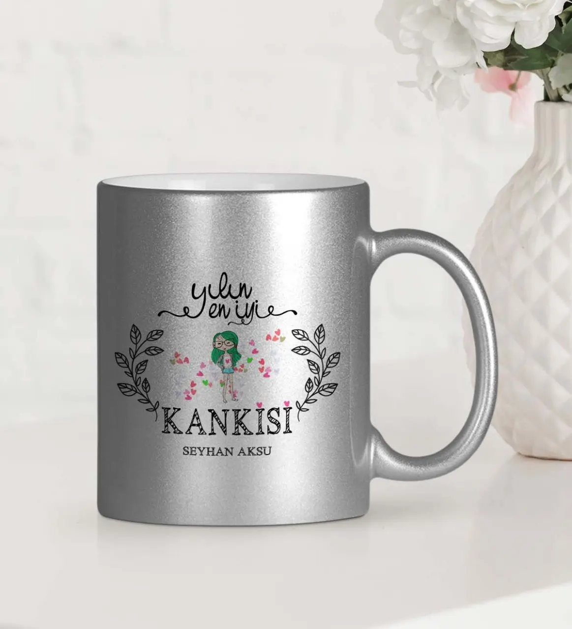 

Персонализированные лучший год Kankisi Серебряная позолоченная кружка чашка