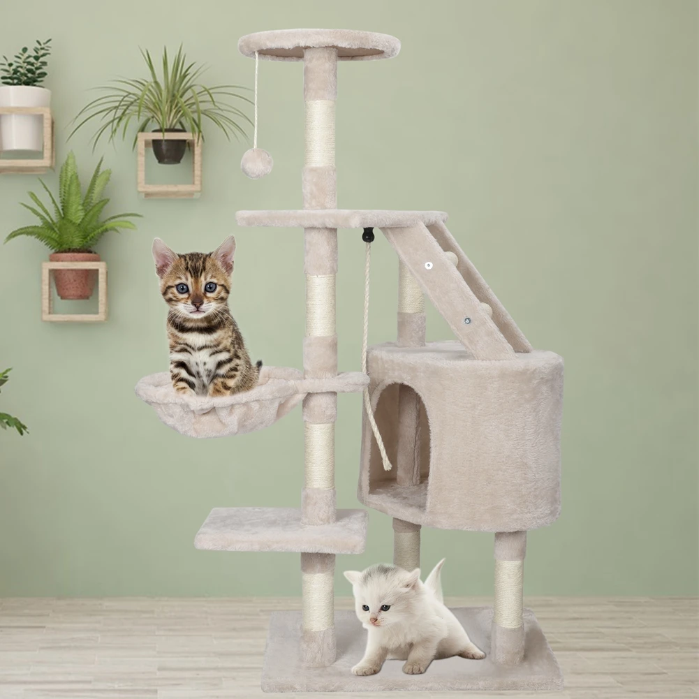 

NIPEECO Cat Tree Climbing Tower Activity Centre Cats Paw Leisure and Entertainment Accessories Pet Cat Climbing Frame