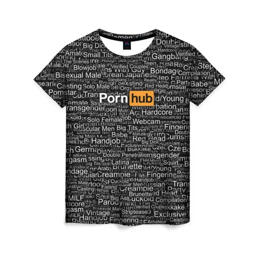 Женская футболка 3D Pornhub категории|Футболки| |