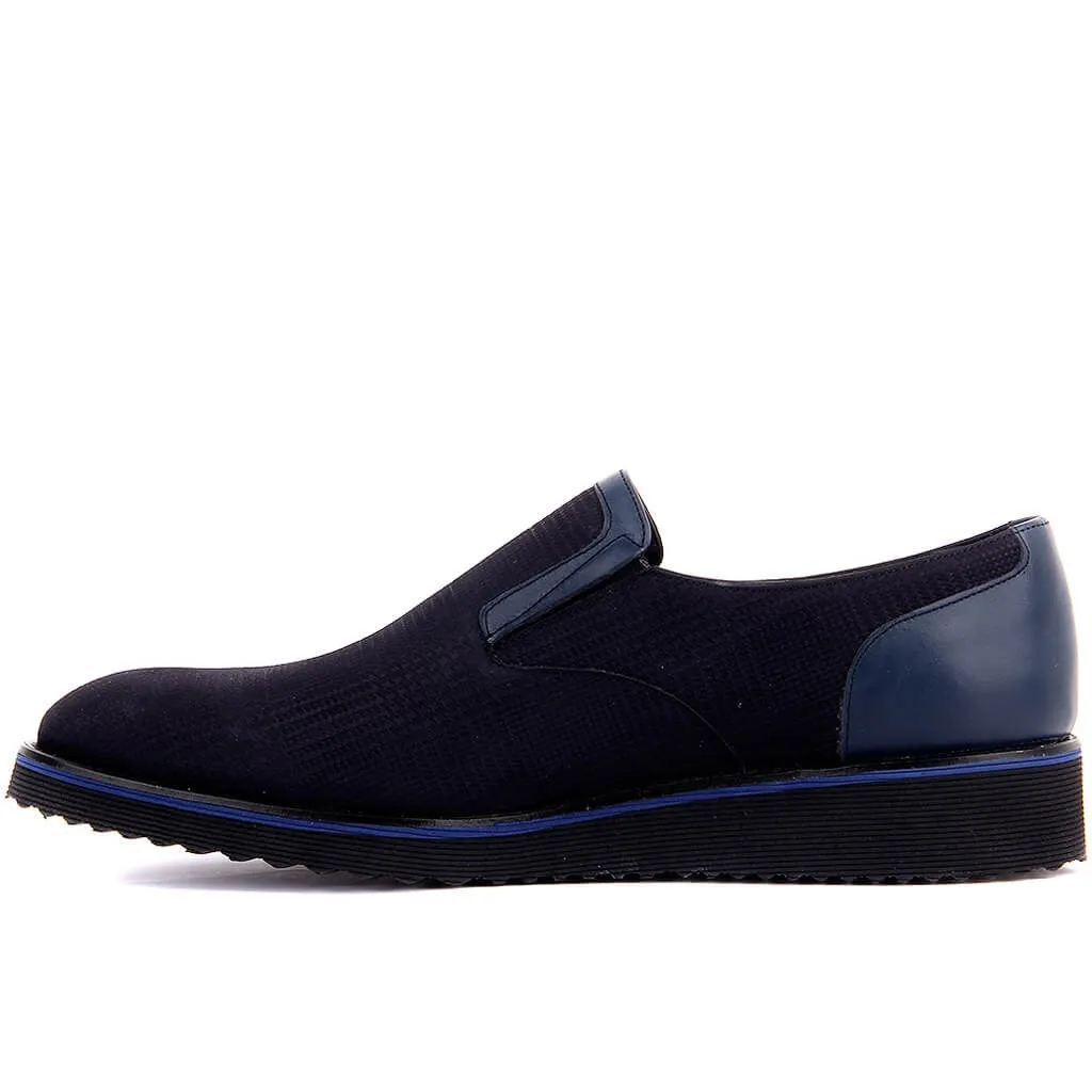 Мужские кожаные лоферы без застежки Fosco черные повседневные туфли из дышащей