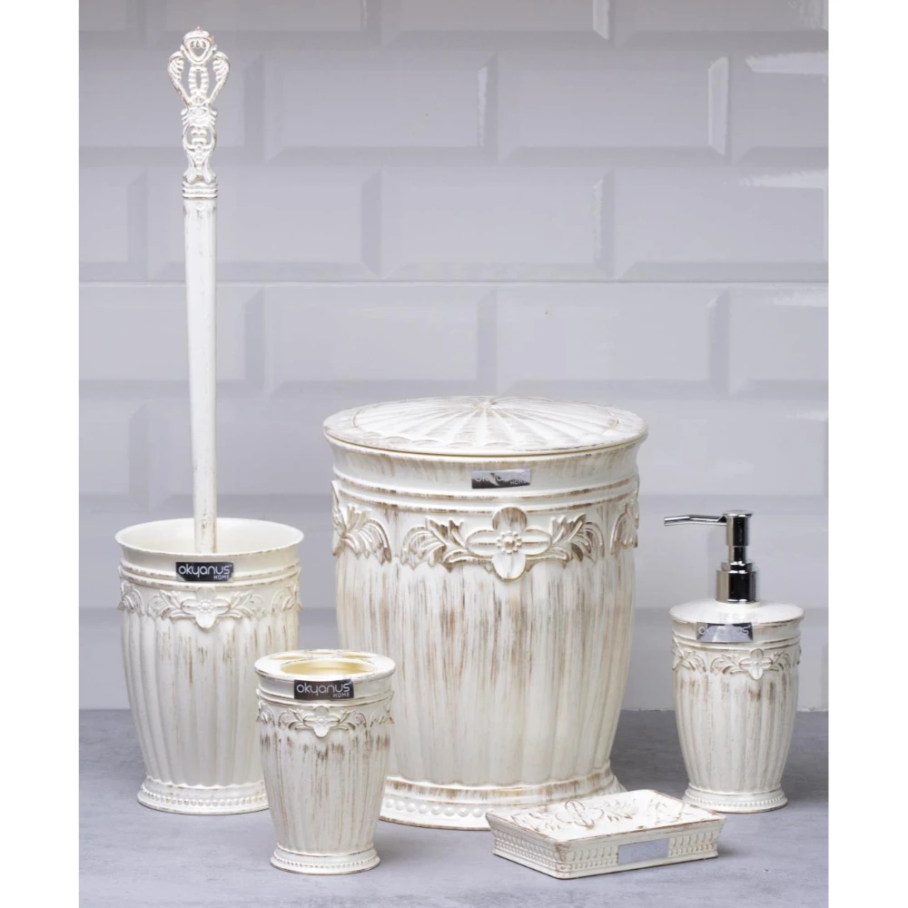 bathroom accessories decoration sets toothbrush trash can toilet brush soap dispenser 5pcs home organizer dowry products free global shipping