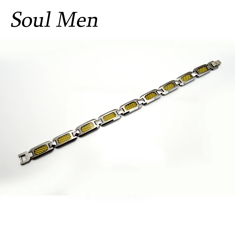 Браслет мужской из карбида вольфрама с инкрустацией углеродного волокна - купить