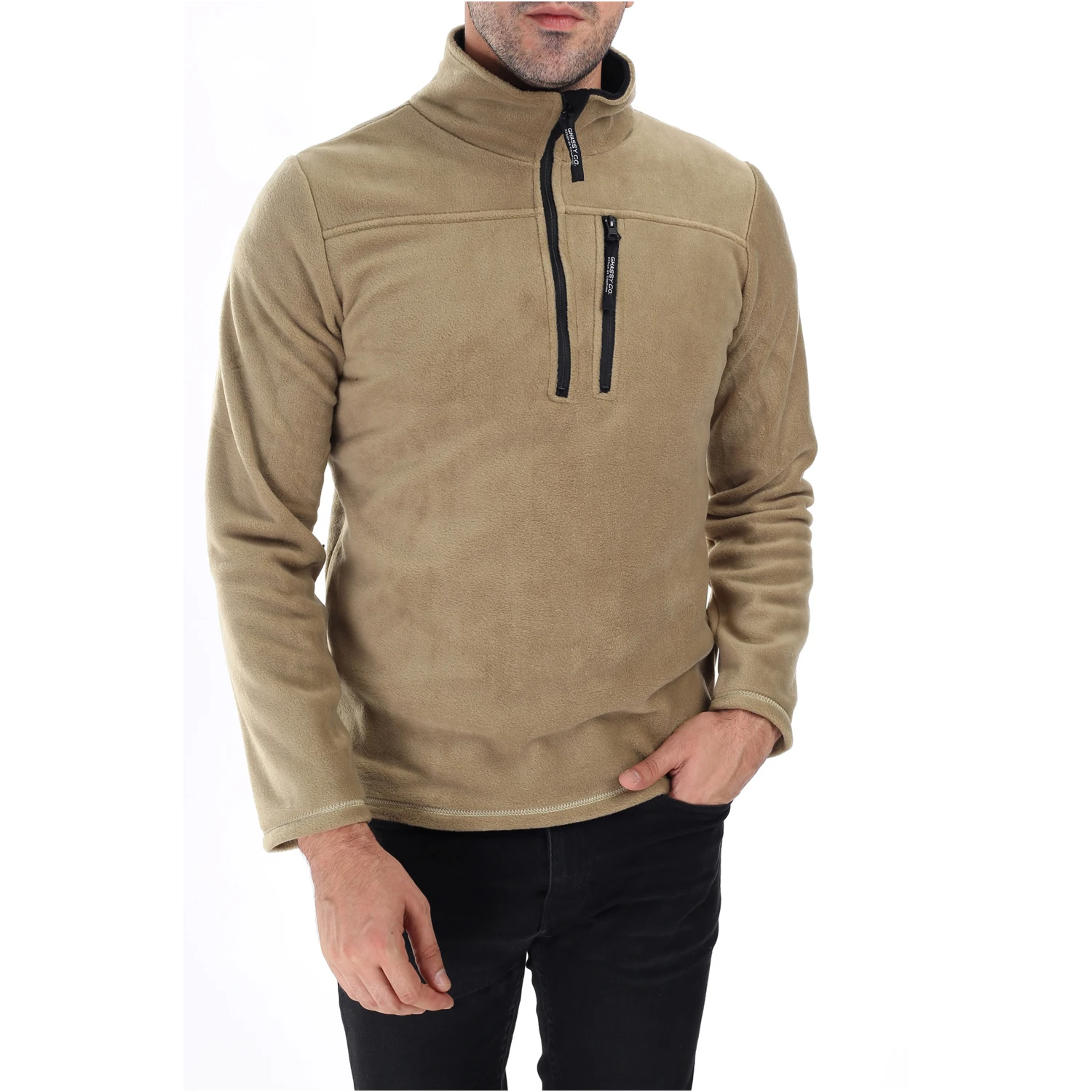 

Ghassy Co. Male Performance Pockets Half Zipper Fleece 9 Color