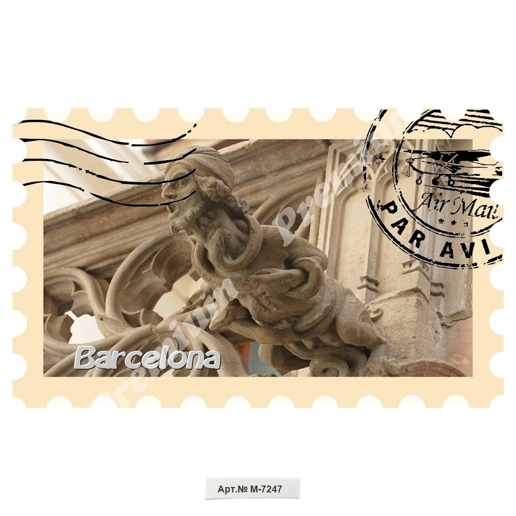 Барселона Испания Сувенирный магнит