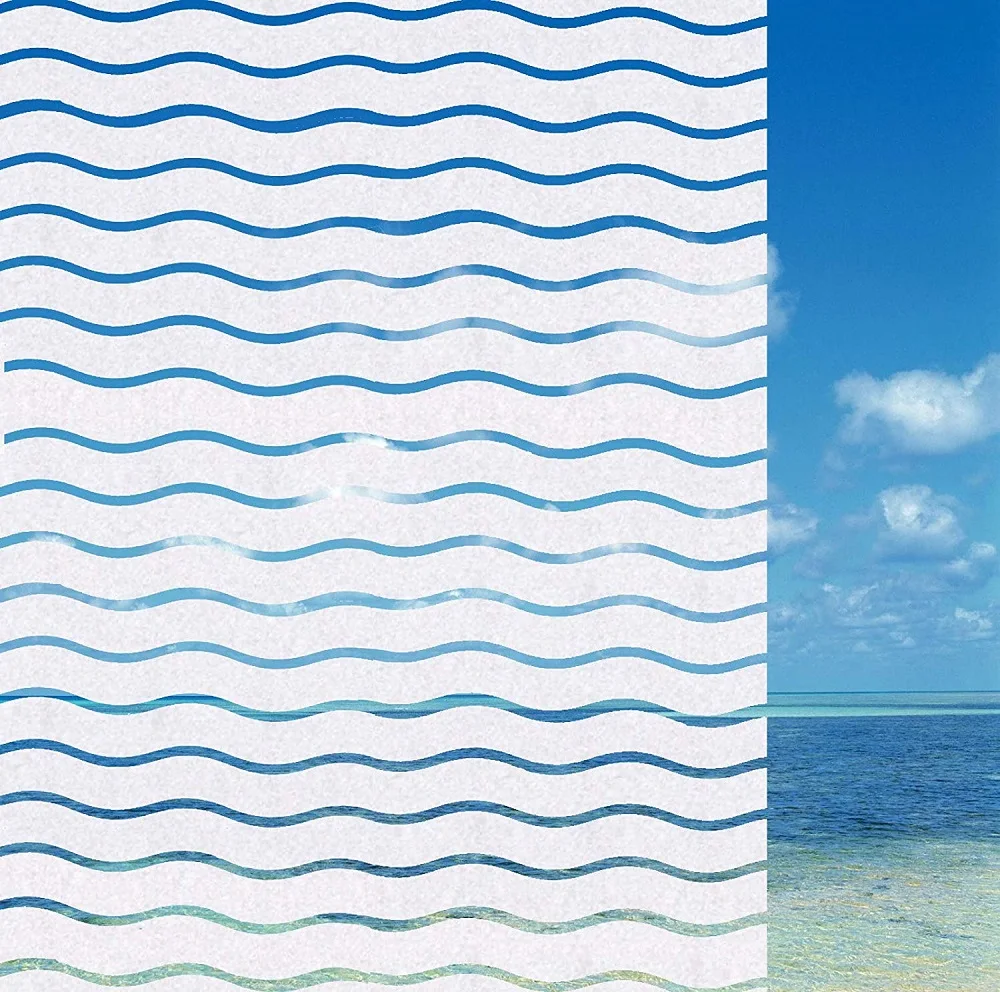 200 см морская волна декоративная матовая пленка для окна стеклянная без клея