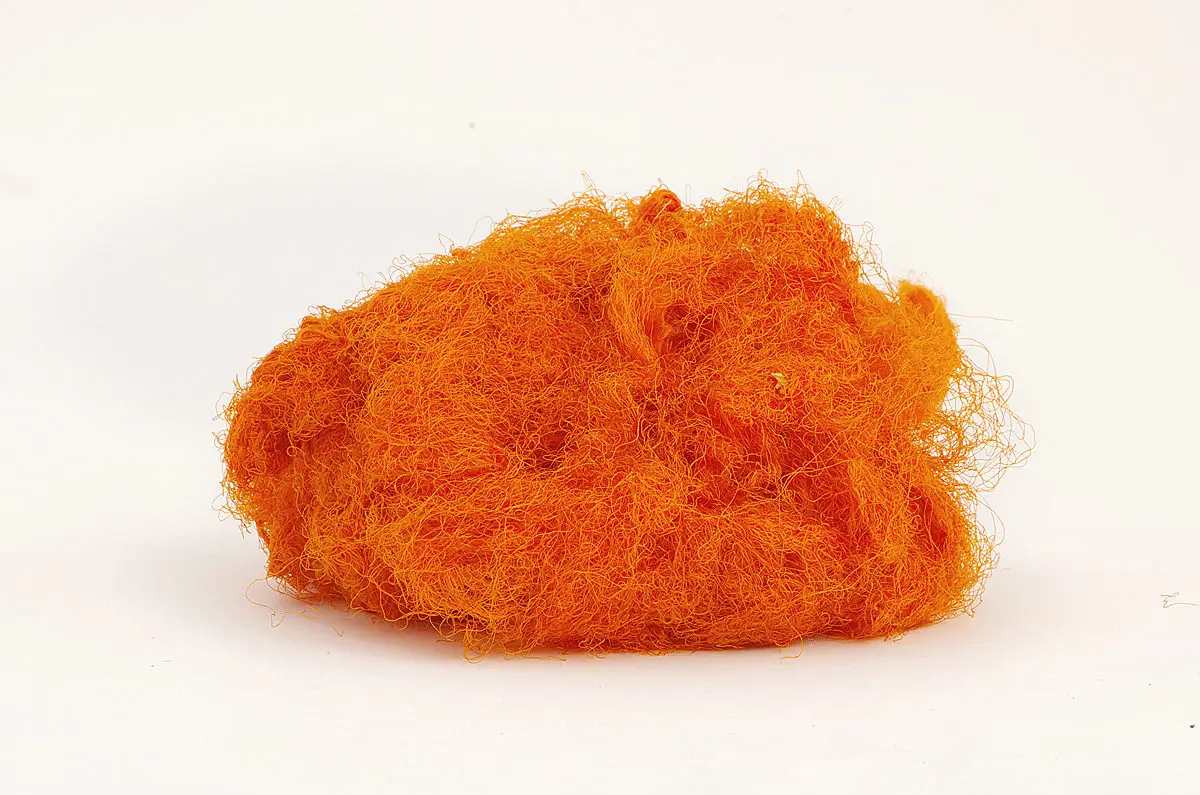 Шелковые волокна (нити) сари длинные однотонные №027 20г | Felt