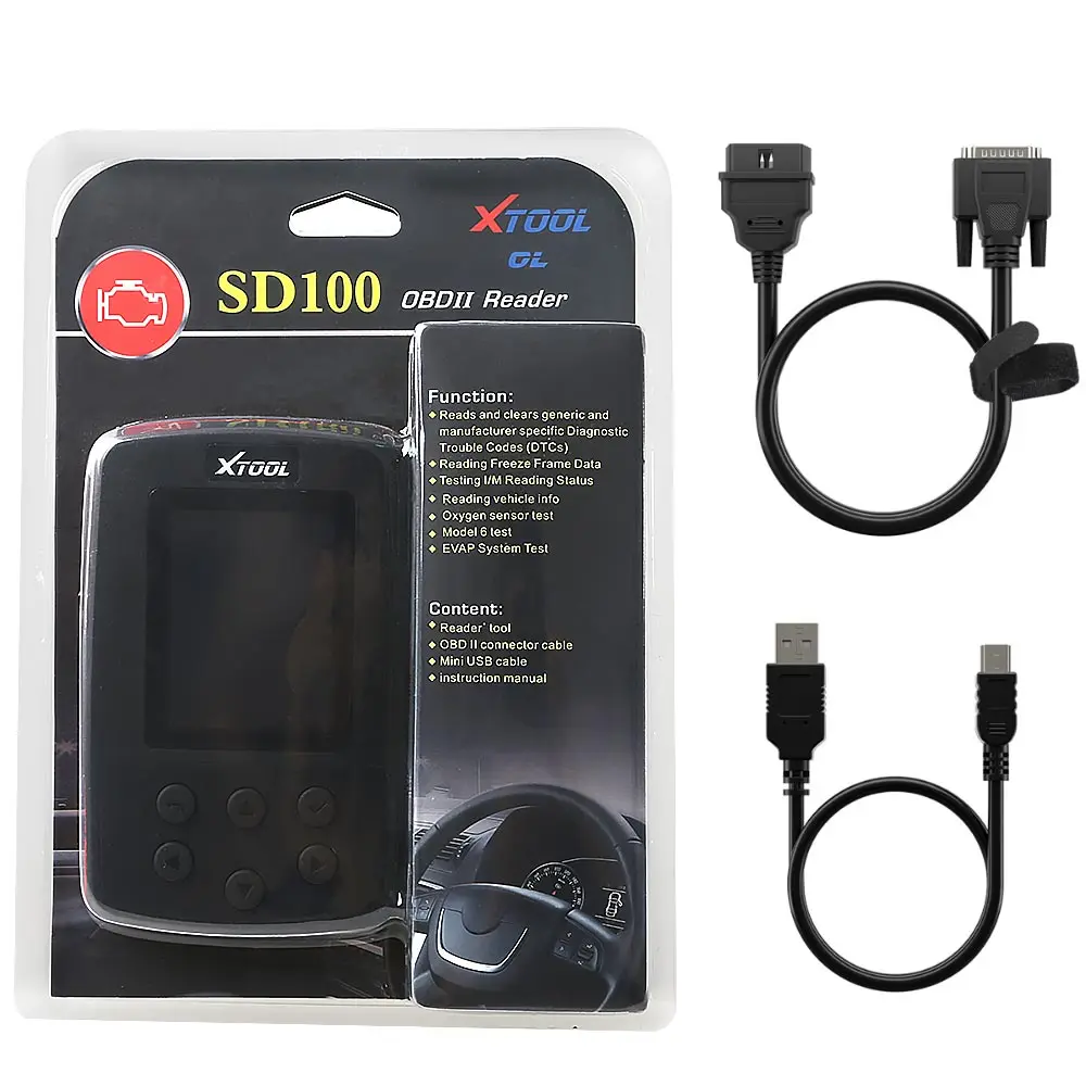 Считыватель кодов XTOOL SD100 II OBD2|Электрические тестеры и щупы| |