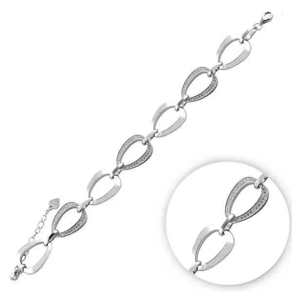

Silver 925 Sterling Zircon Cubic Zirconia Bracelet