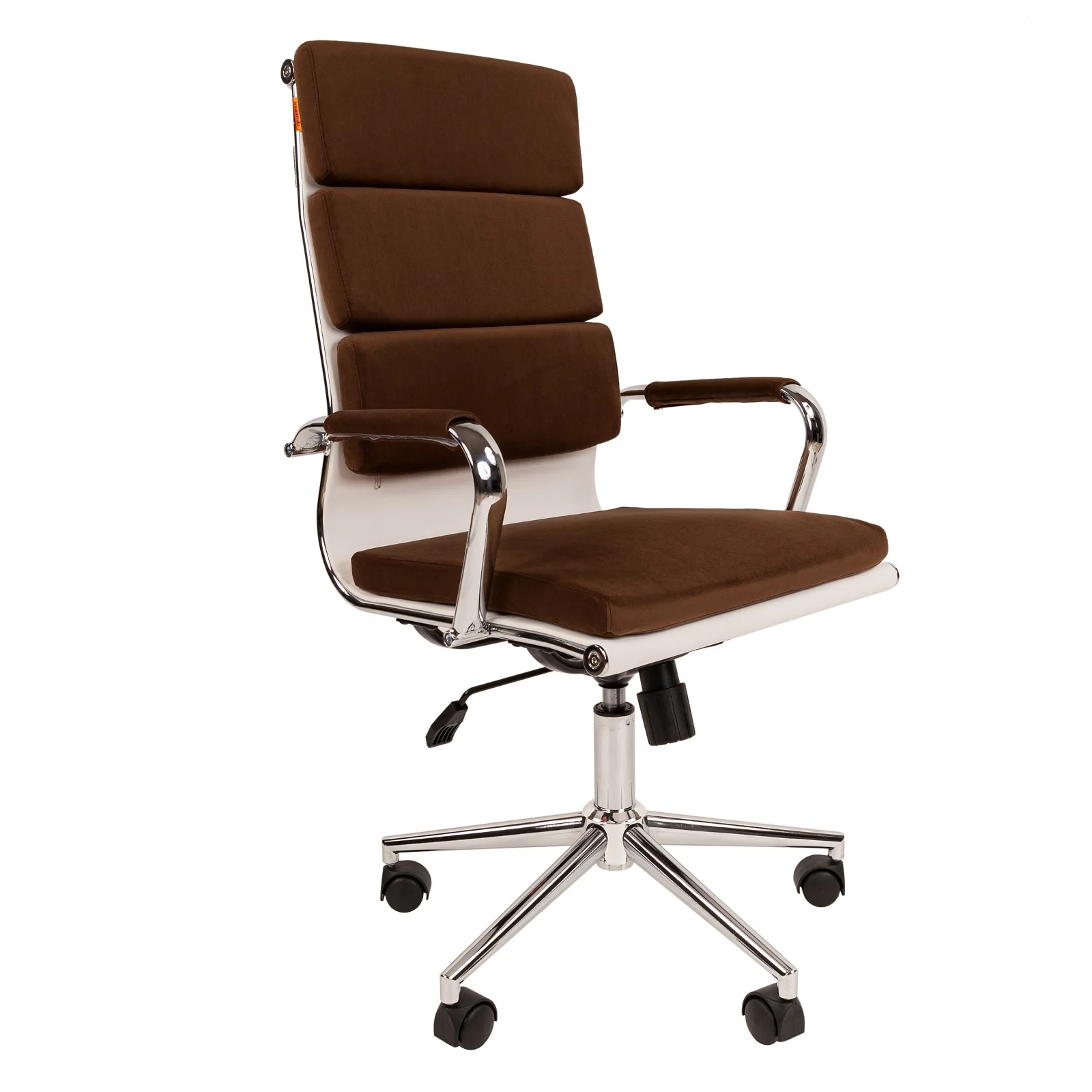 Дизайнерское мягкое кресло CHAIRMAN HOME 750 обивка велюр на хромированном каркасе в