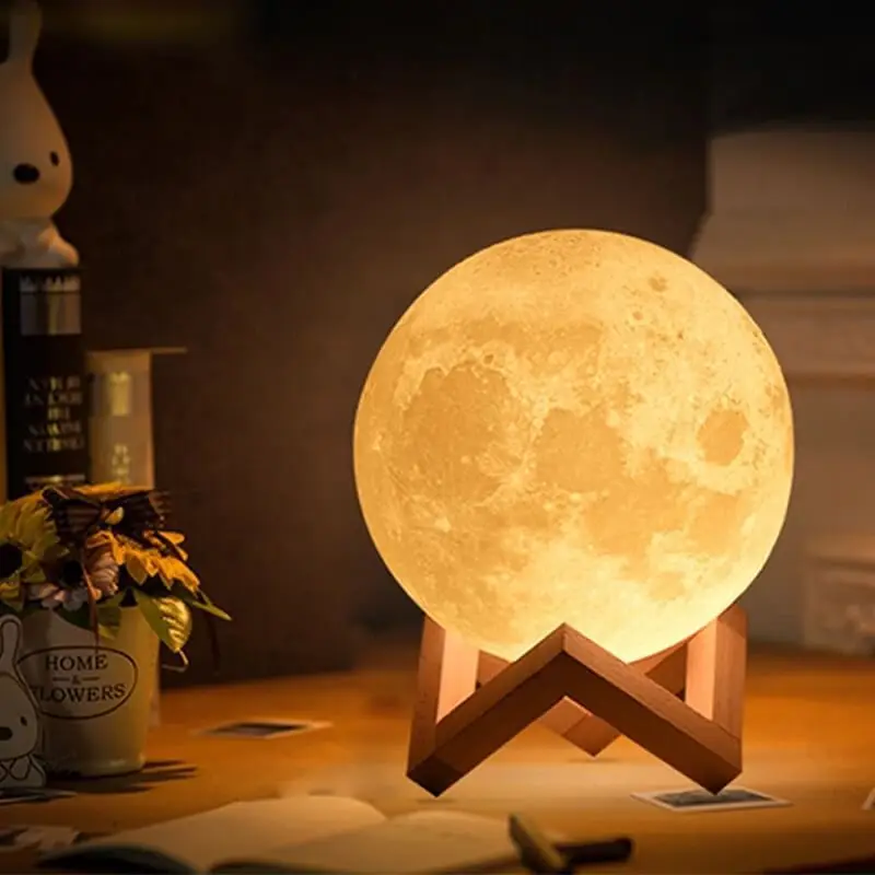 

Dokunmatik Ve şarjli Moonlight Dolunay Gece lambasi Ay Hediyelik