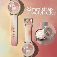 22mm silicone watch band for huawei gt2 46mmgt1watch 3 pro gt 2pro 41mmwatch3 ink painting color strap with case or without