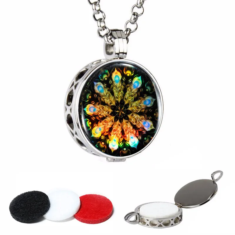 Fashion Stainless Steel Hollow Out Customized Picture Photos Aromatherapy Perfume Essential Oil Diffuser Locket Necklace withpad | Украшения