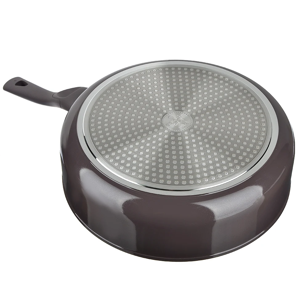 Satoshi Valcourt frying pan cast deep d. 28 cm non-stick coating marble induction Frying Cauldron iron Utensils for kitchen Pots with lid Grill Crepe