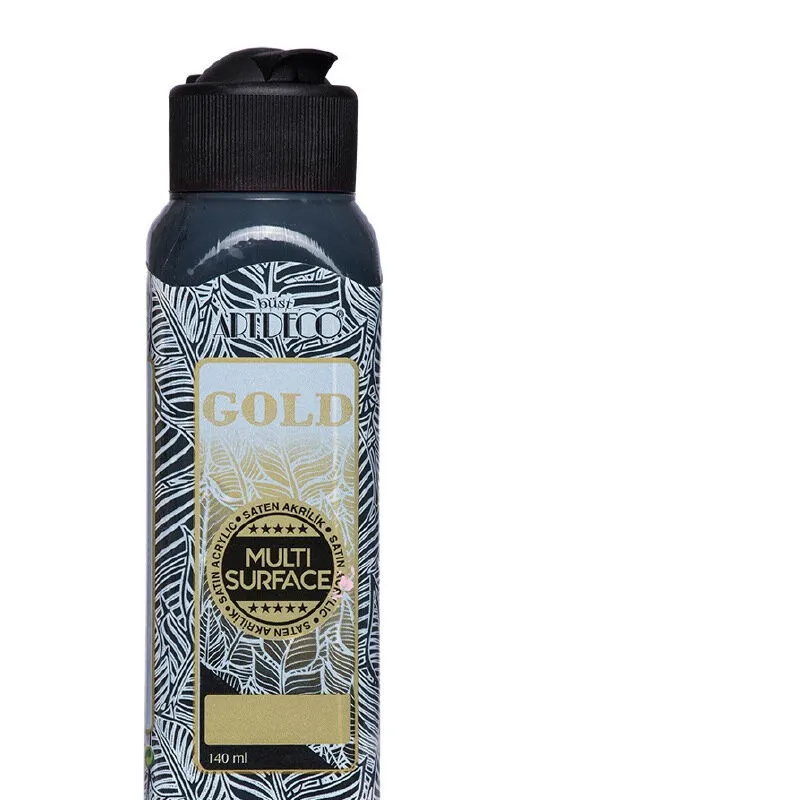 

140 ml Artdeco Gold Multisurfes Acrylic For All Surfaces Black Watercolor Metallic Bright Colors