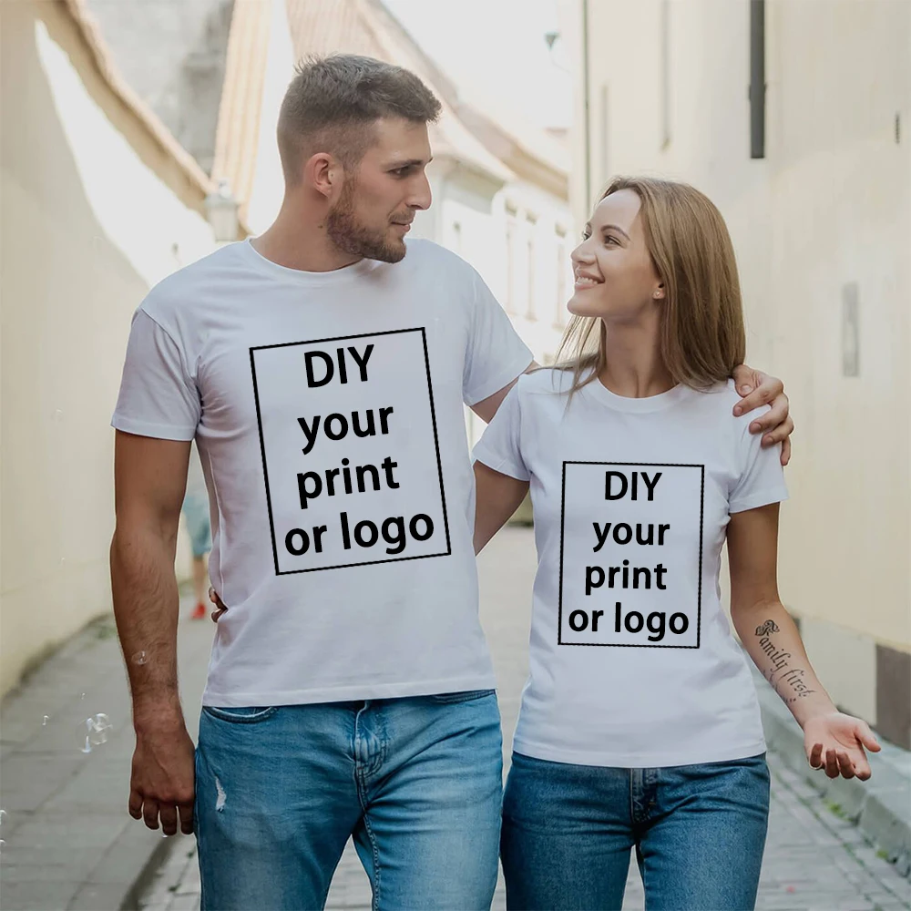 

MIOSHEAL KORSSION Couples T-Shirt DIY Custom Your Print or Logo Casual O-Neck Top Men Women Clothe Lovers Short Sleeve Tee Shirt