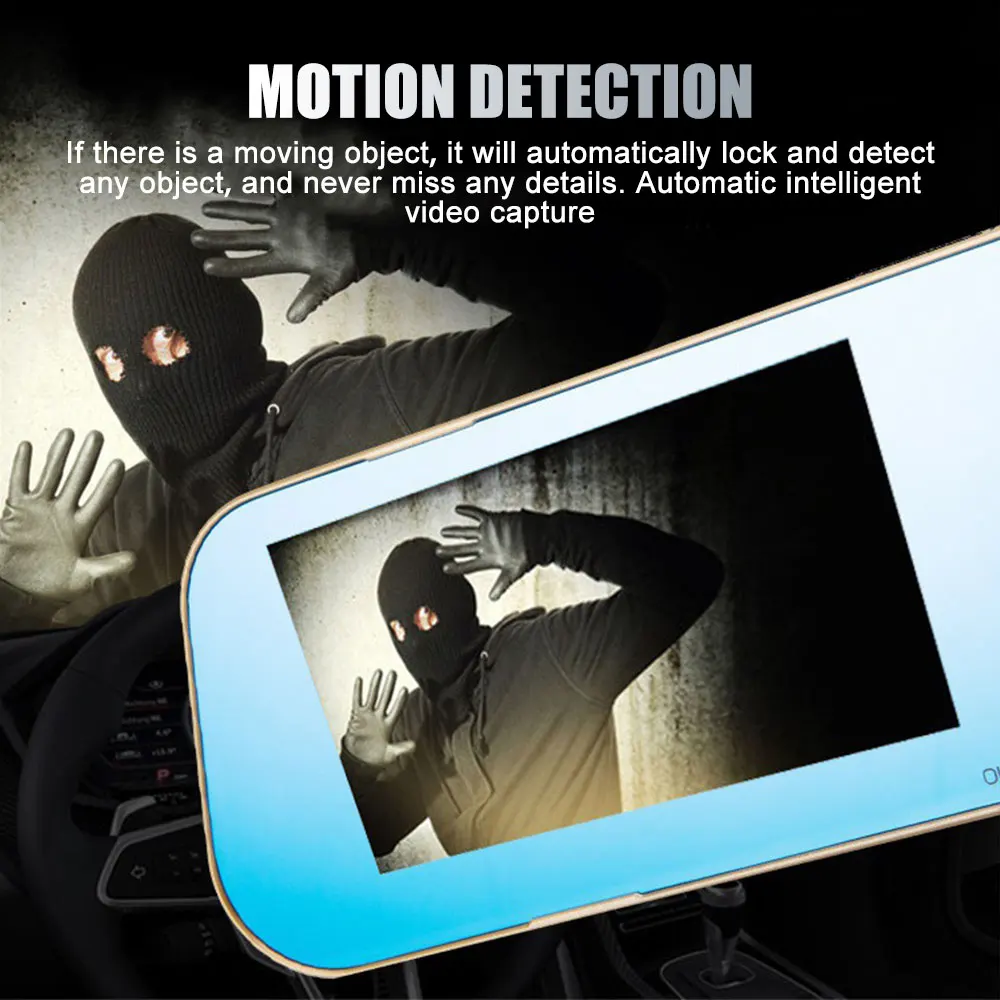 Rearview Mirror Car Driving Recorder 1080P Full HD LED Night Vision DVR Registrar Motion Detection Dash Cam Auto Camera | Автомобили и