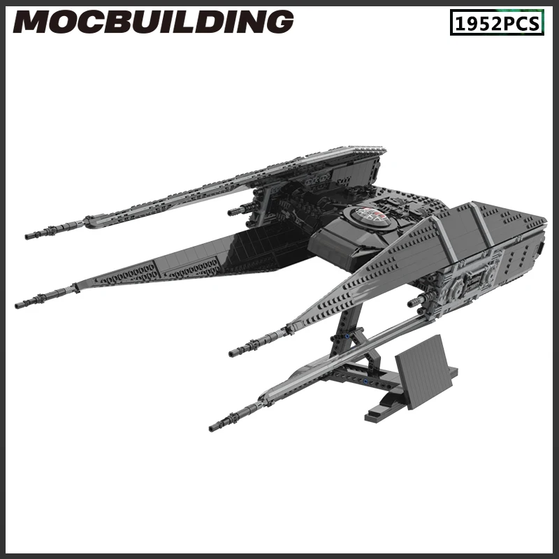 

Bricks Moc Building Blocks Star Movie Fighter Weapon Battle Spaceship TIE Silencer UCS DIY Model Kid Toys Birthday Gift Playsets