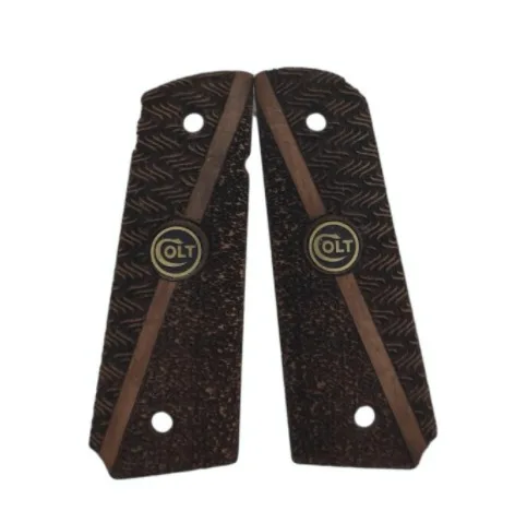 Grip And Case For Colt Edition 1911 Custom Laser Cut Wood Inlay Grips Gun Accessories Weapon Hunting Equipment Tactical Molle Pistol Brace Glock