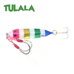 ZEBRA RAINBOW Tulala литого металла 15/25/40g джиговая блесна берег крючковый лов литья свинца рыбы морского окуня Рыбалка на щуку Приманка снасти Wobbers жесткая приманка - Цвет: ZEBRA RAINBOW