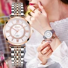 Женские наручные часы, кварцевые часы из нержавеющей стали с серебристым сетчатым ремешком, 2020