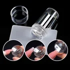 Набор штампов для ногтей железная головка со скребком шаблон для ногтевого дизайна Печать силиконовая Прозрачная штамповочная пластина Инструменты Аксессуары для маникюра