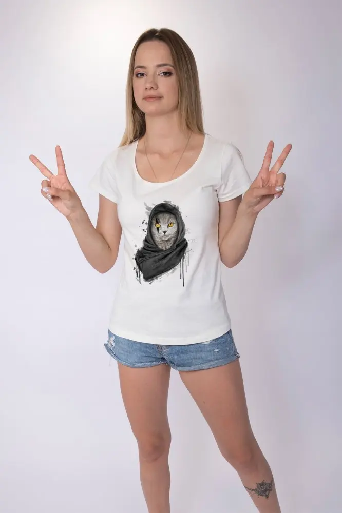 Женская белая хлопковая Футболка Angemiel Wear украшенная наградами|Футболки| |