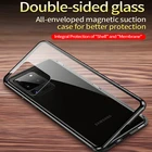 Магнитный металлический двухсторонний стеклянный чехол для Samsung Galaxy Note 20 S20 S10 S9 S8 Plus S20 FE A51 A71 A21S A31 A70 A50