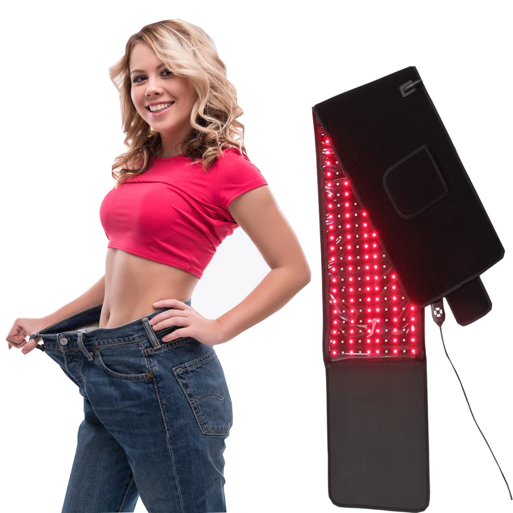 Red Light Therapy Band LED Belt 850/660nm Back Pain Relief Weight Loss Slimming Machine Waist Heat Pad Massager Joint Inflammati