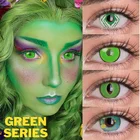 1 пара цветных контактных линз для косплея Для Глаз Аксессуары для макияжа аниме Хэллоуин зеленые линзы цветные контакты ed