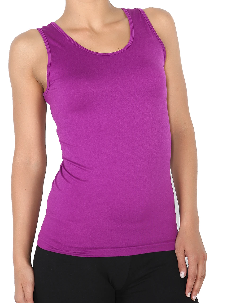 Майка женская бесшовная пикантный базовый жилет топ на бретельках мягкая