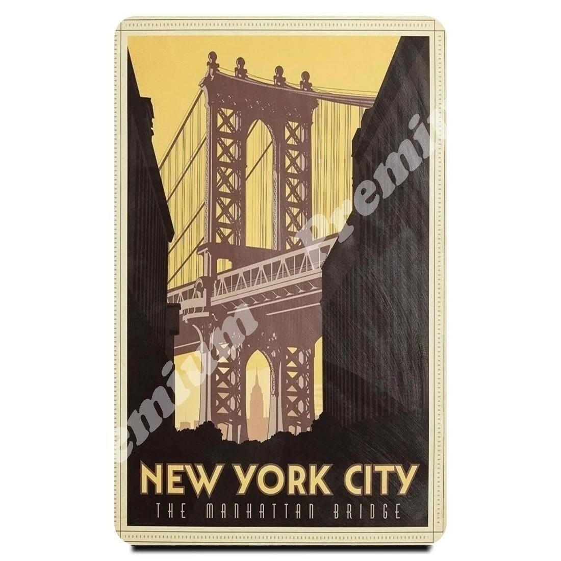 НьюЙорк Сувенирный магнит Винтажный туристический плакат | Дом и сад