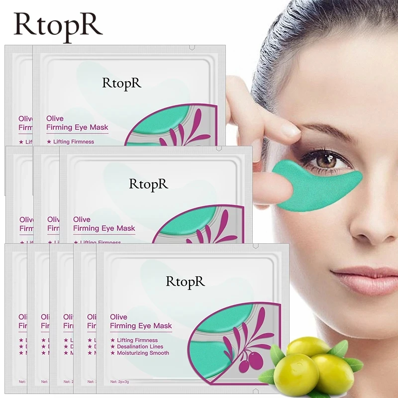 20pcs=10pack Olive Serum Eye Mask Anti-Aging Anti Wrinkle Remove Dark Circle Collagen Patches Masks Skin Care | Красота и здоровье