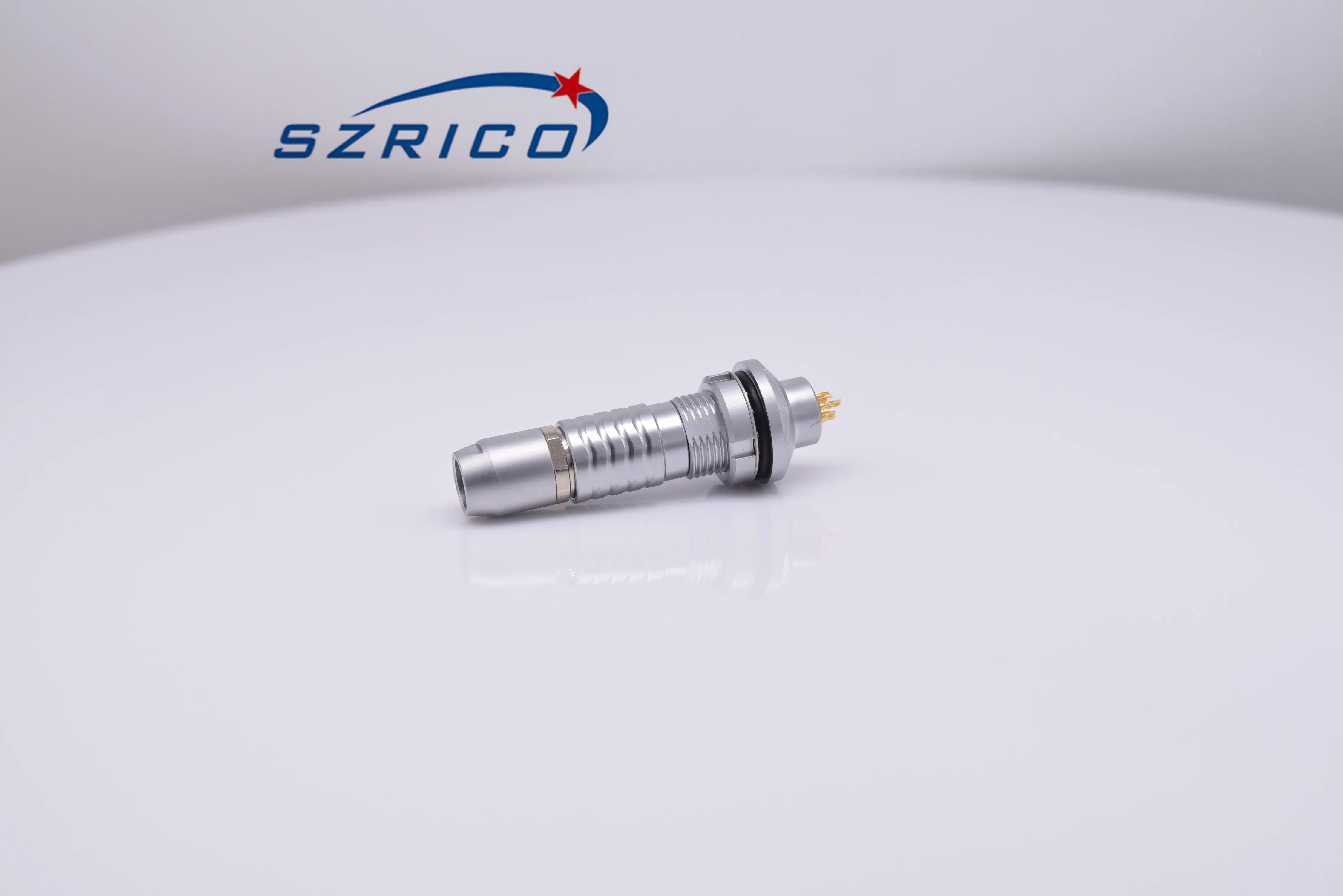 

1B HEG FGG M12 Metal Round Shell Cylindrical Straight Plug Socket Self Latch Push Pull Connector For Aviation