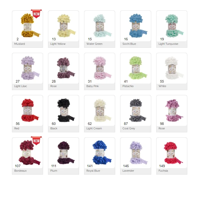 Alize Puffy Yarn 5x100gr %100Micropolyester No Needles Hook Collection Blanket Finger Crochet Knitting Bags Sweater Amigurumi | Дом и сад
