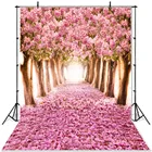 Фотофон NeoBack из винила Весна Пасха Розовый цветочный для новорожденных детей цветок фон с принтом для фото вид парка сакуры