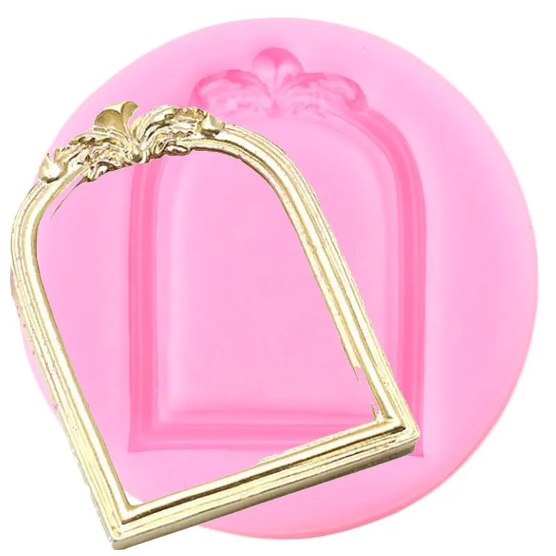 Барокко рельефная рамка границы торта силиконовые формы DIY свадебные конфеты